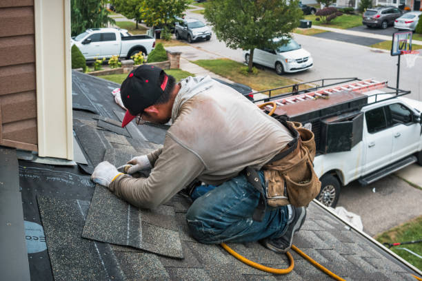 Professional Gutter Repair And Installation technician working in Waymart, PA